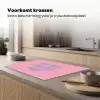 How lucky are we - Klavervier - Roze - Blauw Inductie beschermer vinyl 3mm klein -sfeer1