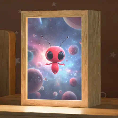 Buitenaards wezen - Rood - Planeten Light Box met kabel klein -zzz_3d_website