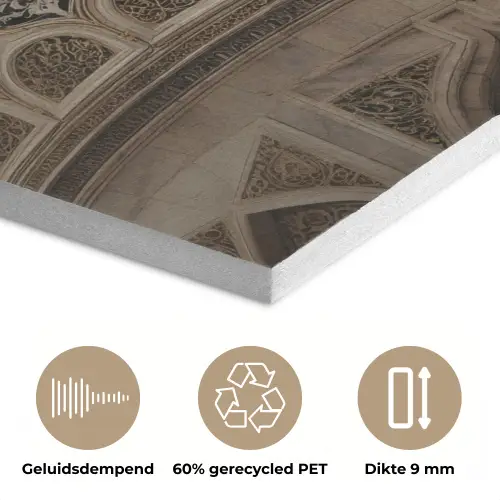 Mozaïekkoepels - Gouden spitsen - Bewolkt PET vilt klein -closeup_NL