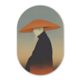 Minimalistisch - Silhouet - Oranje Wandcirkel Ovaal Forex klein -3d