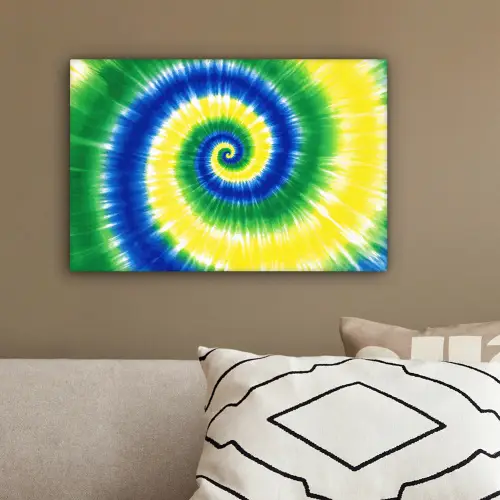 Spiraal - Groen - Draaiend canvas 2cm klein -sfeer3