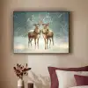 Kerstmagie - Winterwoud - Rendier Textielframe zwart klein -sfeer1
