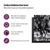 Springen - Paard - Zwart - Wit Inductie beschermer vinyl 3mm middel -zzzzzzz-cc-usp