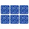 Bubbels - Patroon - Blauw onderzetter kurk middel -3d