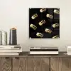 Macarons - Patroon - Goud - Zwart plexiglas 5mm klein -sfeer1