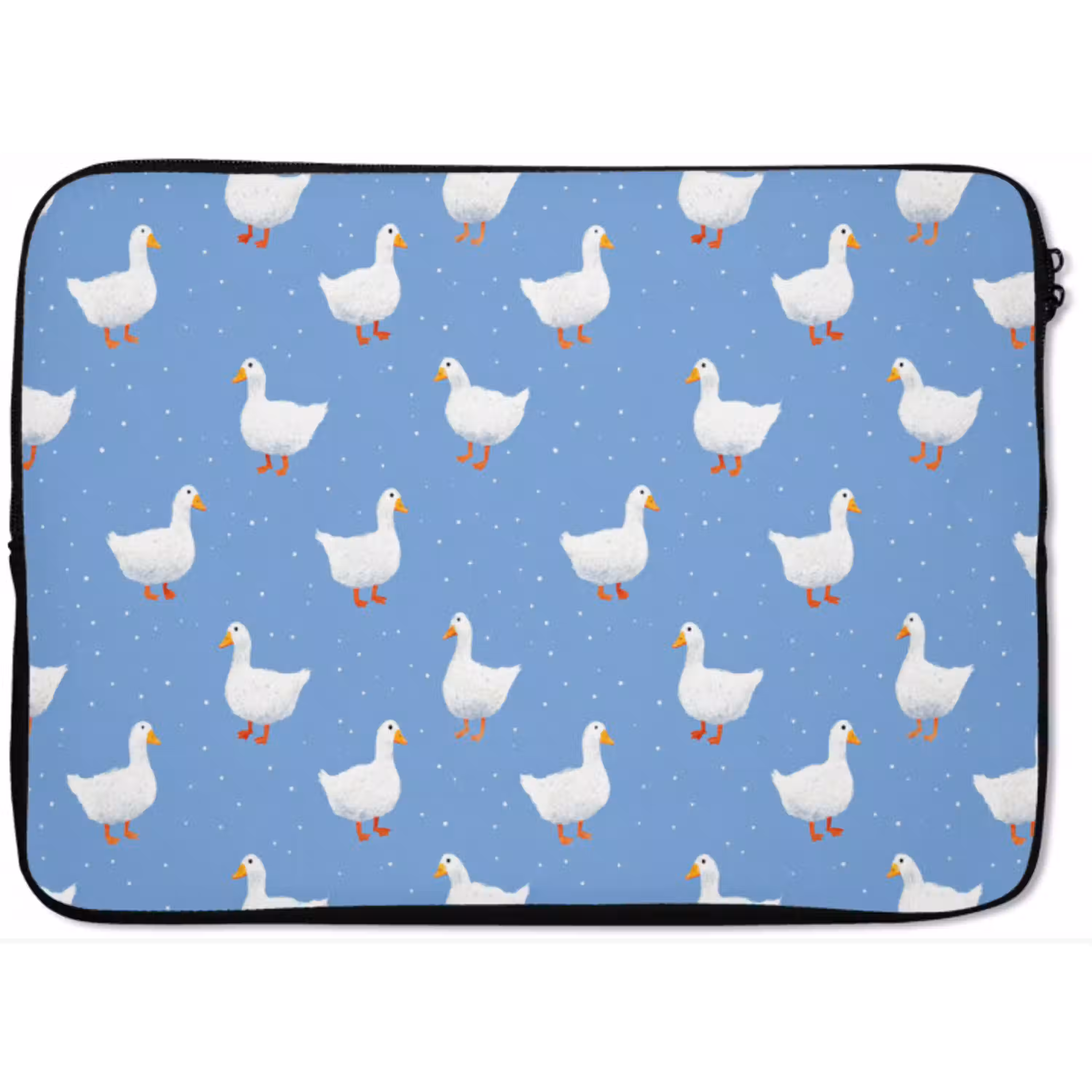 Ganzen - Elegant - Blauw laptophoes neopreen klein 279 -zkaufland3dotto