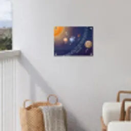 Planetenstelsel - Ruimte - Illustratie tuinposter los doek klein -sfeer8