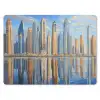 Skyline - Wolkenkrabbers - Water - Blauw muismat rubber klein -3d