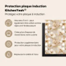 Bloemen - artistiek - Goud Inductie beschermer vinyl 3mm middel 274 -zzzzzzusp-haakje_FR