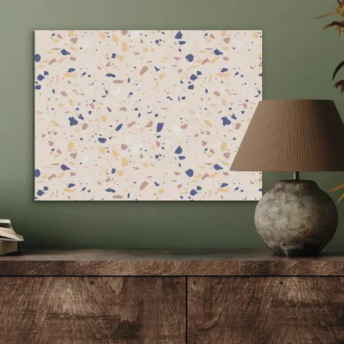 Terrazzo -  Patroon - Kleurrijk - Indigo PET vilt klein 837 -sfeer2