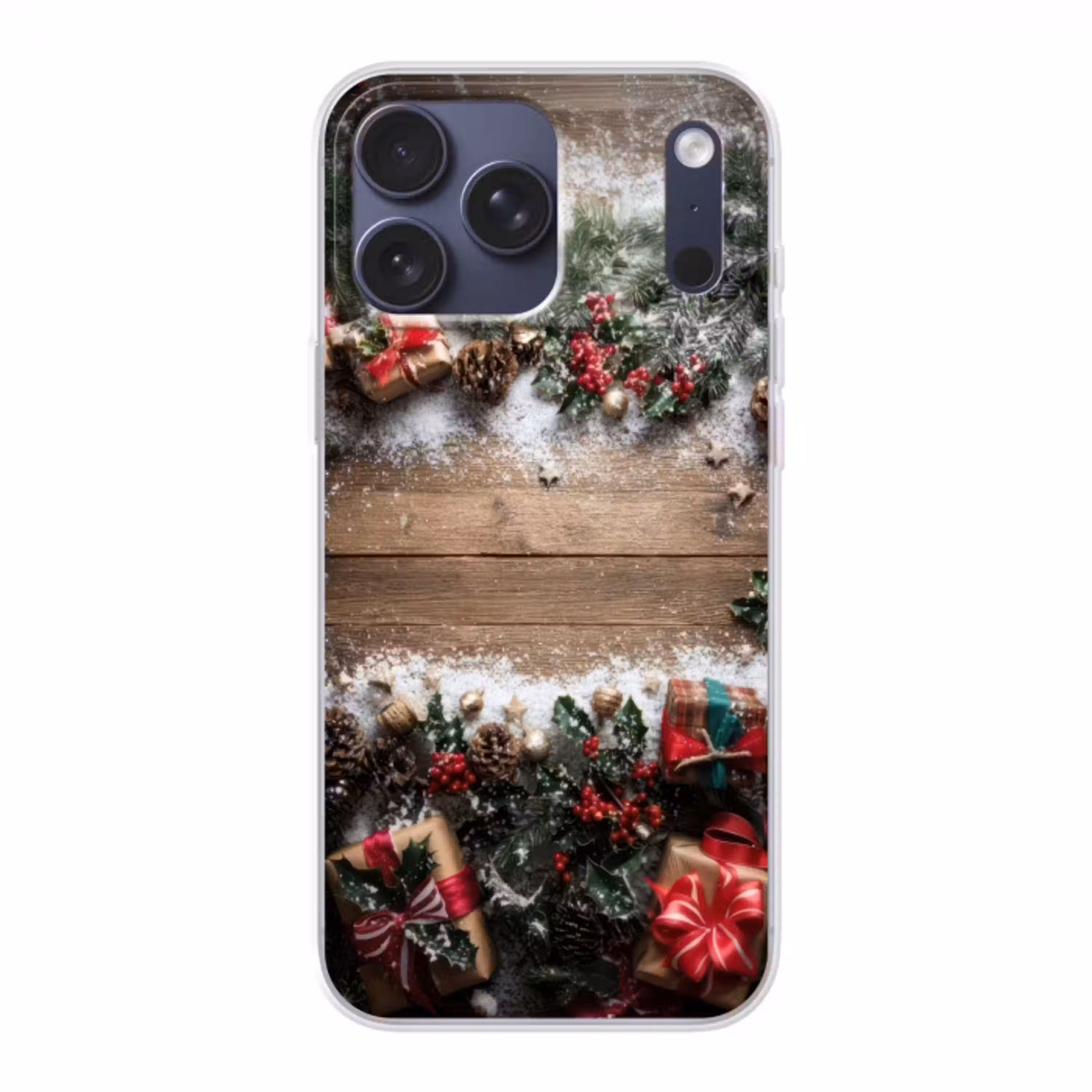 Kerstdecoratie - Geschenken - Hout - Veelkleurig Telefoonhoesje iPhone 17 Pro Max klein -3d