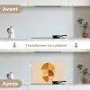 Cirkels - Geel - Minimalistisch keuken achterwand spatscherm klein -voor_na_FR