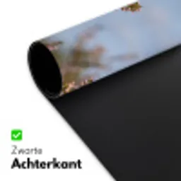 Roodborsttapuit - Heide - Paars - Natuur - Sfeervol Muismat XXL klein -sfeer2