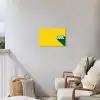 Cool - Geel - Groen Tuinposter op houten frame 2 cm dik klein -sfeer1