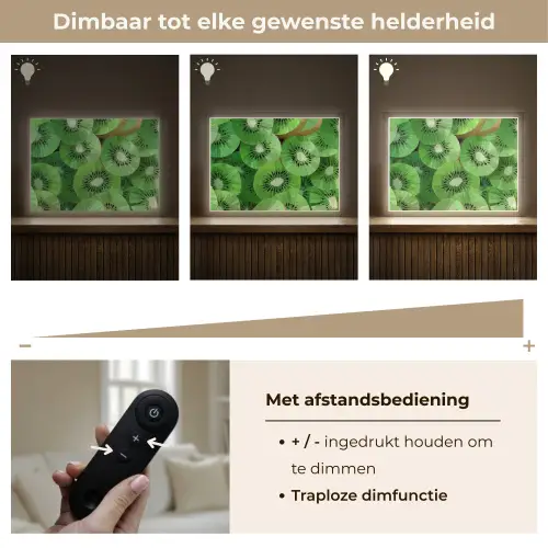 Kiwi - Groen - Pitten Light Box met batterij (Wandlamp) middel -USP_dimbaarNL