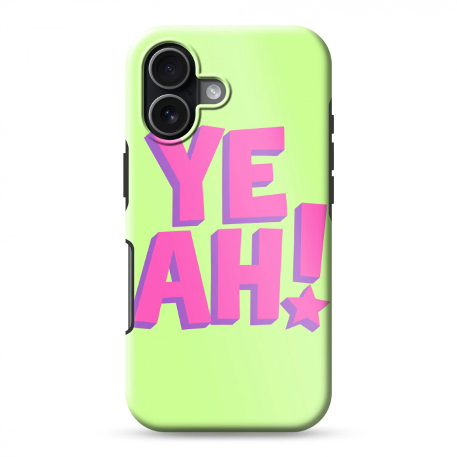 Groen - Neon - Quote Toughcase MagSafe Apple iPhone 17 klein -3d