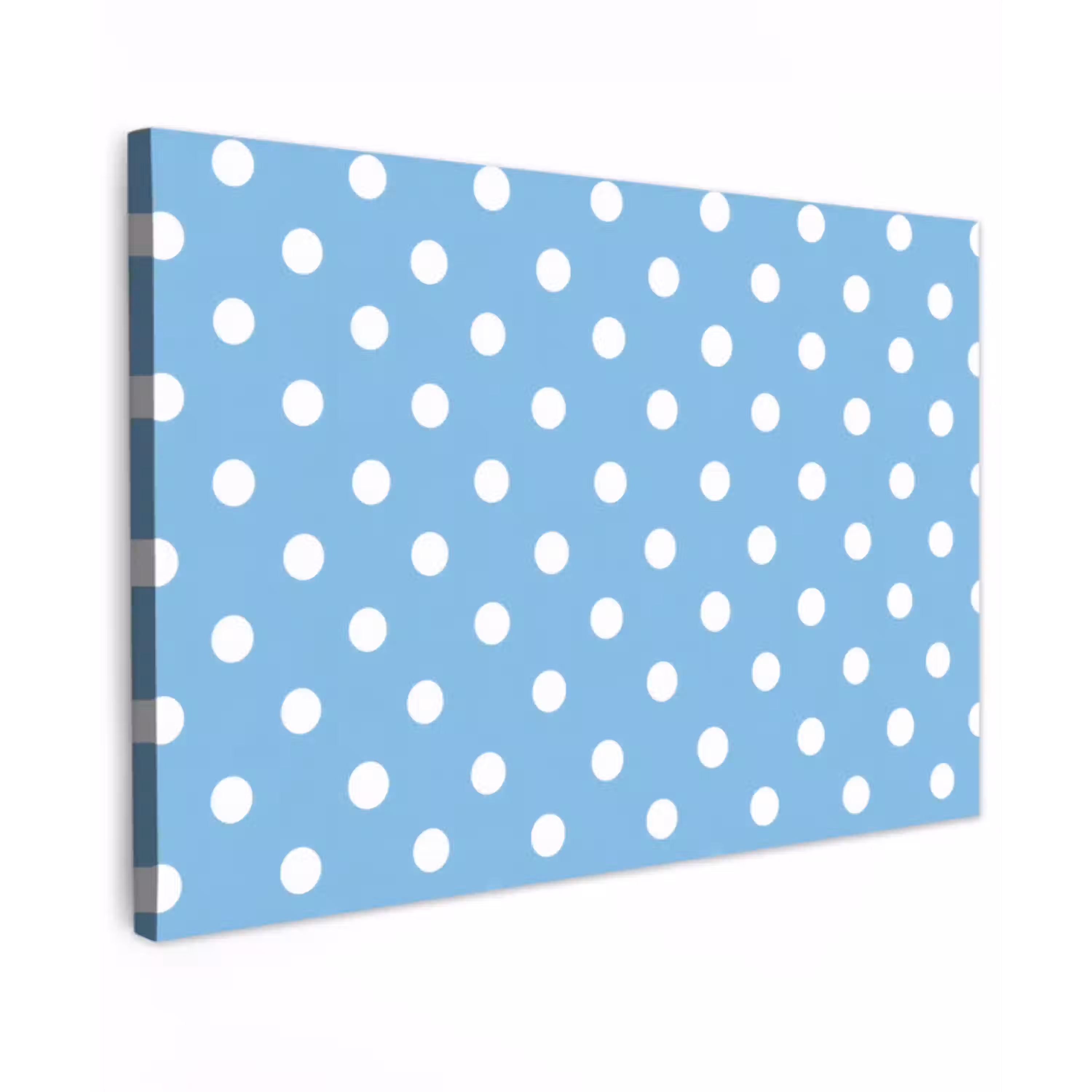 Polka - Dots - Blauw Tuinposter op houten frame 2 cm dik klein 845 -3d