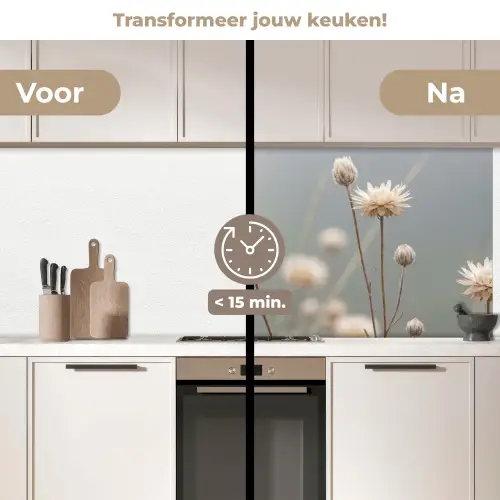 Strobloemen - Wit - Daglicht keuken achterwand 2 middel -voor-na2_NL