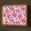 Bloemen - Patroon - Meerkleurig Light Box met batterij (Wandlamp) middel 907 -z3d_website