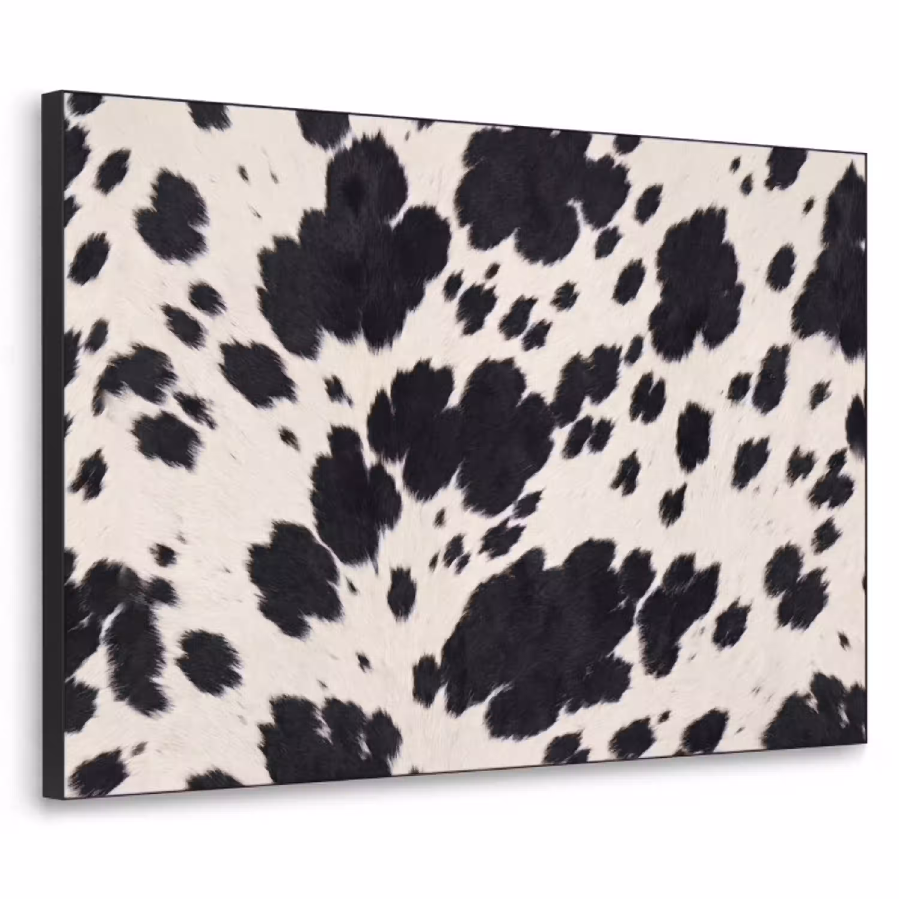 Patroon - Vacht - Zwart - Wit Textielframe zwart klein -3d