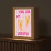 Lobster - Love - Valentijn Light Box met kabel (Tafellamp) klein -z3d_website