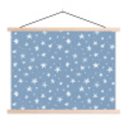 Sterretjes - Patroon - Blauw textielposter latten blank klein 122 -3d