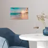 Zonsondergang - Strand - Zee - Zomer - Blauw poster papier klein -sfeer3