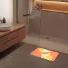 Vogels - Cirkels - Geel Badmat klein -sfeer2