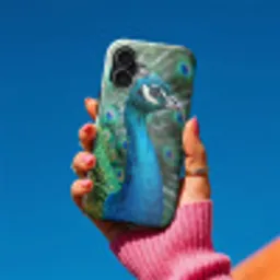 Pauw - Veren - Blauw Toughcase MagSafe Apple iPhone 17 klein -Sfeer1V