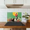Retro - Meisje - Kat - Zon keuken achterwand spatscherm klein -sfeer2