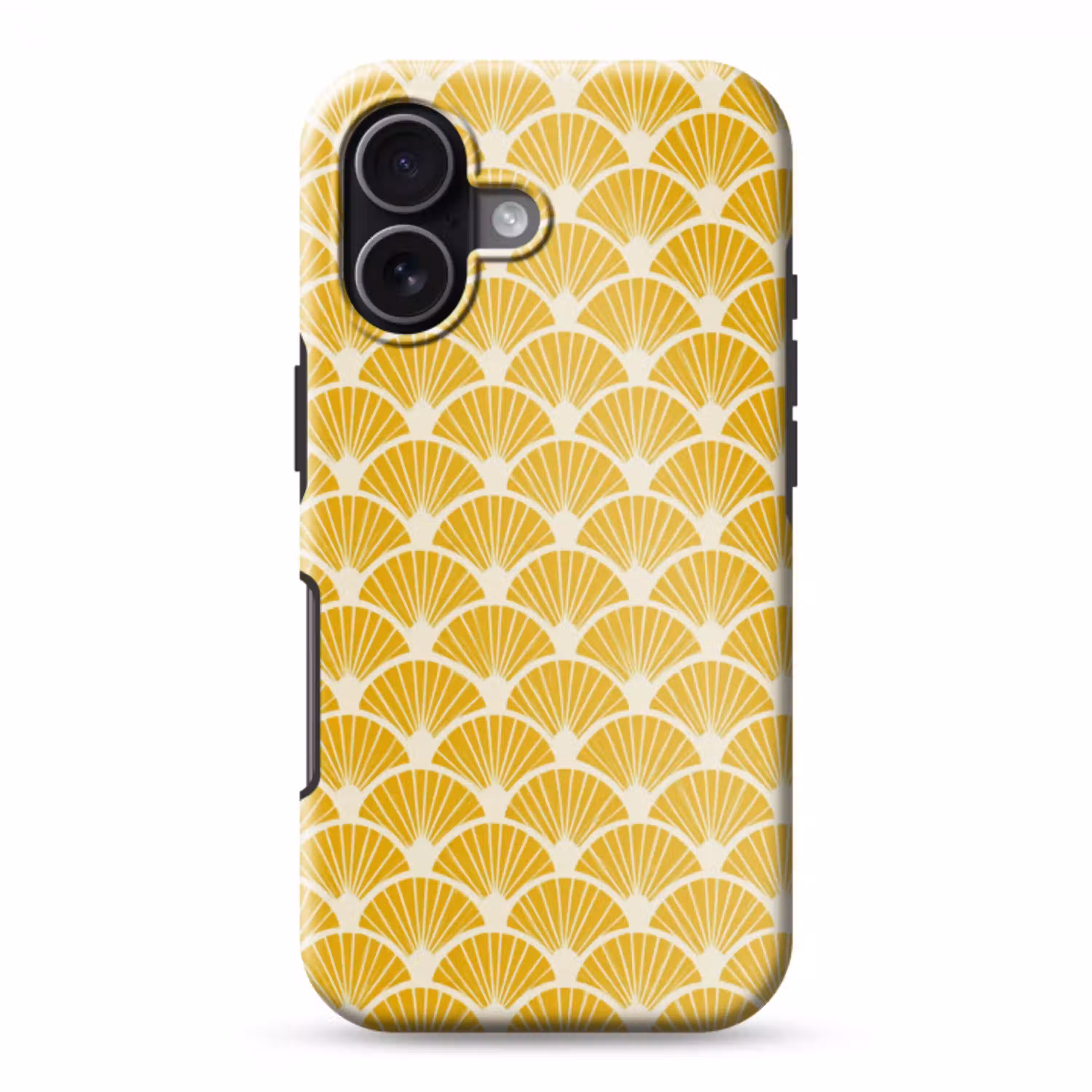 Waaiers - Art Deco - Retro - Okergeel Toughcase MagSafe Apple iPhone 17 klein 1017 -3d