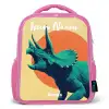 Dino - Triceratops  - Dier Kinderrugzak - Roze middel -3d
