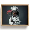 Quote - Neon - Hond - Kokskleding Dienblad Rechthoek middel -z3d_shopping