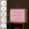 Eat me out don't stress me out - Roze - Handgeschreven Light Box met batterij (Wandlamp) middel -USP_websiteoverzichtDE