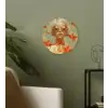 Goudvissen - Oranje - Vrouw - Blond Wandcirkel kunststof plaat 5mm dik klein -sfeer3