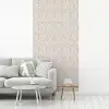 Bloemen - Patroon - Taupe fotobehang vinyl groot 64 -woonkamer