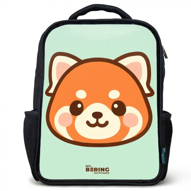 Rugzak kind - Zwart - Kawai - Rode panda - Groen