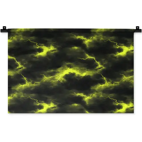 Geel - Storm - Wolken Wandkleed katoen klein 269 -zz3d