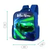 Sportauto - Groen - Snelheidslijnen - Neon Kinderrugzak - Blauw middel -productfoto_formaten