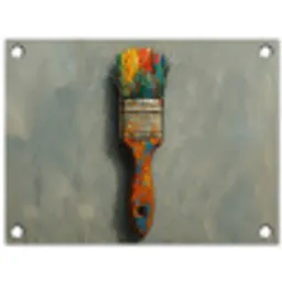 Verf - Kwast - Schilderij tuinposter los doek klein -3d