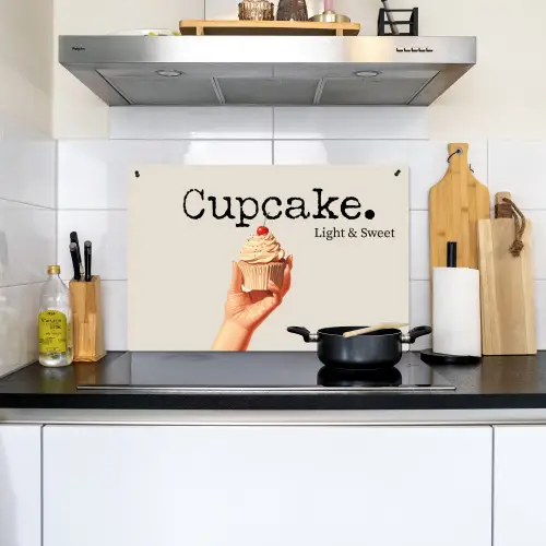 Cupcake - Zoet - Kers Inductie beschemer met haakjes klein -sfeer2