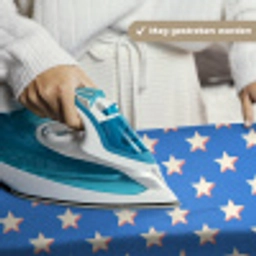 Sterren - Patroon - Blauw Wandkleed katoen klein 269 -sfeer9
