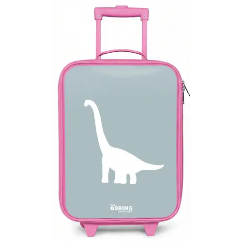 Blauw met Brachiosaurus dino Kinderkoffer - Roze klein -zz3dotto
