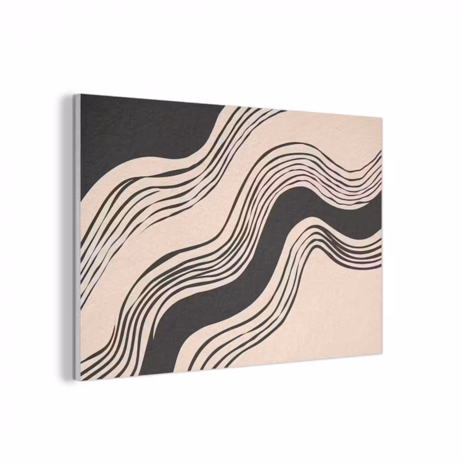 Akustikbild - Waves - Schwarz - Sand