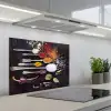 Kruiden - Lepels - Specerijen - Industrieel keuken achterwand spatscherm middel -3d_schuin