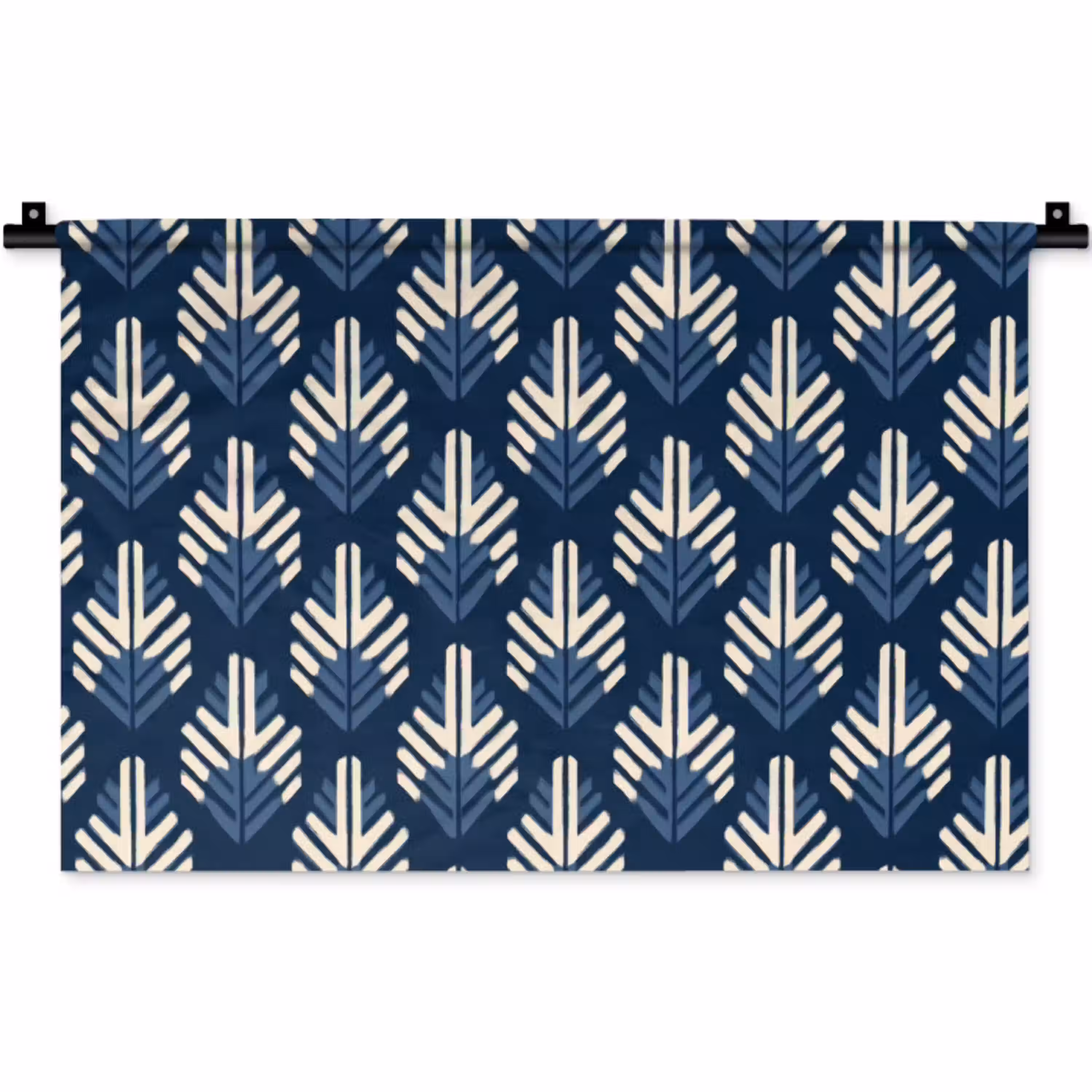 Modern - Patroon - Blauw Wandkleed katoen klein 269 -zz3d