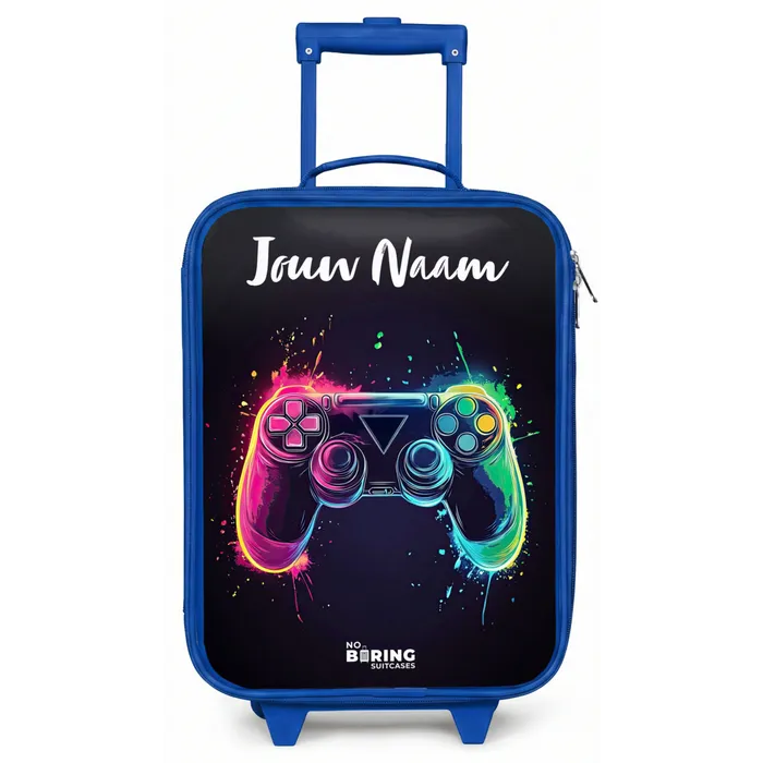Neon - Controller - Verfspatten - Game Kinderkoffer - Blauw klein -zz3dotto