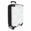 Diagonaal kruisende lijnen op een wit vlak NBS - Handbagage koffer - Kinderen Unisex middel -productfoto_3d
