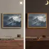 Sneeuw - Berg - Wolken Light Box met batterij (Wandlamp) middel -sfeer3