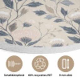 Klassiek - Botanisch - Kleurrijk Akoestische PET Vilt - Rond klein 838 -closeup_DE